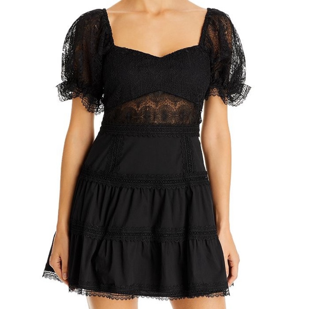 LUCY PARIS Short Sleeve Lace Dress